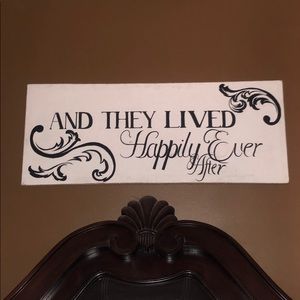 Happily Ever After Burlap Sign